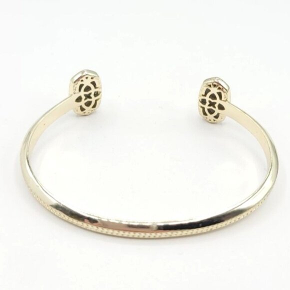 Kendra Scott Goldtone Druzy Cuff Bracelet Signed - Picture 4 of 8